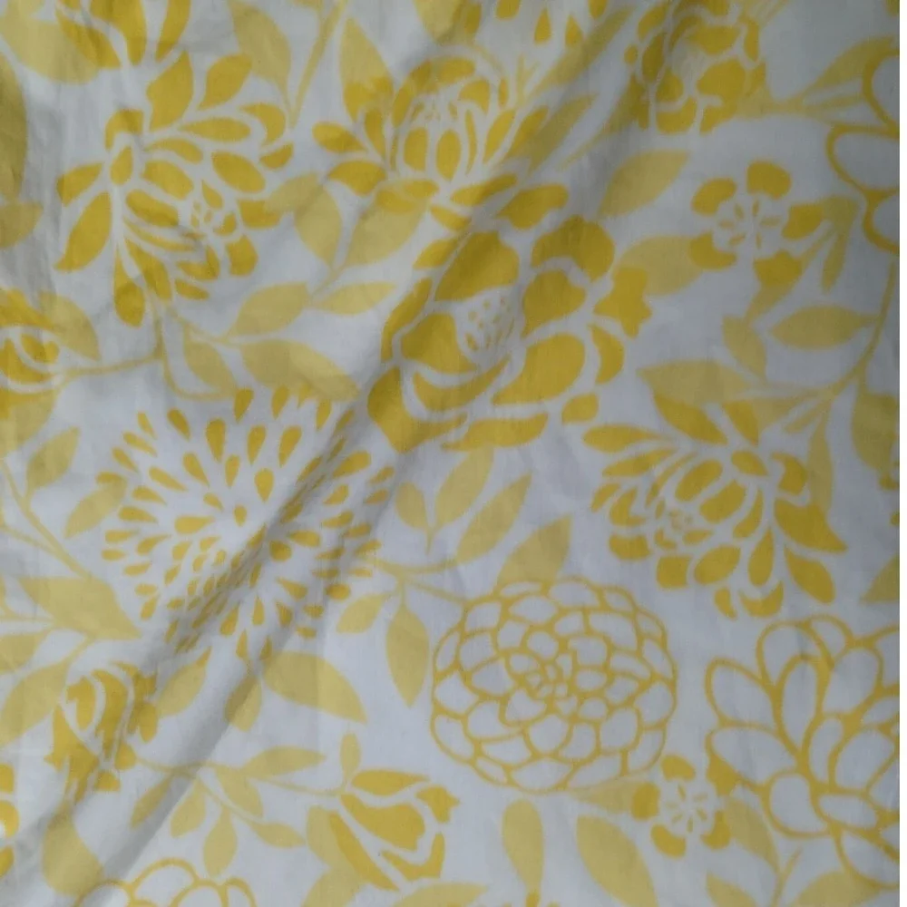 L.L.Bean Floral Skort Yellow White Cotton Blend‎ Casual Skirt Size 18 Petite